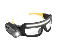 Gafas De Seguridad En El Trabajo: Gafas Protectoras Ligeras TYPE-C, Diseño Antivaho, Gafa Resistentes A Impactos, Protector De Lente Transparente, Ajuste Cómodo | Gafa De Seguridad LED Recargables P
