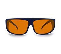 Gafas de seguridad láser profesionales con longitud de onda OD 6+ 190nm 490nm Violeta/Azul 405nm 445nm 450nm 473nm Black (Fit-over Frame 5)