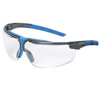 Uvex Gafas de seguridad i-3 - Antivaho - Resistente a rayones y químicos - Gafas de trabajo - Azul/Negro - Transparente