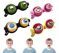 Gafas de señuelo, divertidas gafas de ojos con acción de parpadeo manual, accesorios ligeros para rendimiento, fiestas, espectáculos y cosplay (4 unidades)