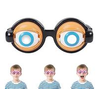 Gafas de señuelo, divertidas gafas de ojos con acción intermitente manual, accesorios ligeros para rendimiento, fiestas, espectáculos y cosplay (estilo A)