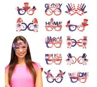 Gafas de sol 4 de julio, gafas de sol patrióticas - Decoraciones temáticas del 4 de julio, 12x gafas de sol a granel - Suministros para la fiesta al aire libre, accesorios a granel para desfiles del D