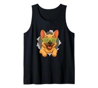 Gafas de sol Bulldog Francés Frenchie Rompiendo Rasgado Camiseta sin Mangas