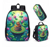 Gafas de sol Capybara Flotador de piscina de 17 pulgadas, juego de 3 piezas, mochila escolar tropical Summer Vibes para niños y adolescentes, 05., L, Minimalista