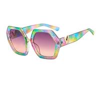 Gafas de sol clásicas de lujo con montura grande para mujeres y hombres, modernas, vintage, populares, para viajes, de gran tamaño, UV400, C8, Talla única