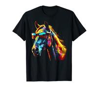 Gafas de sol coloridas con diseño de caballo Camiseta