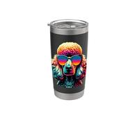 Gafas De Sol Coloridas De Arte Pop Perro Caniche Caniches Vaso térmico de acero inoxidable de doble pared
