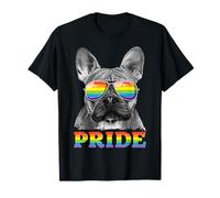 Gafas de sol con bandera arcoíris LGBT de Bulldog francés, orgullo gay, LGBTQ Camiseta