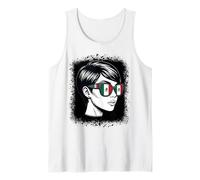 Gafas de Sol con Bandera Mexicana para Mujer con Orgullo Camiseta sin Mangas