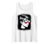 Gafas de Sol con Bandera polaca para Mujer, Estilo Orgullo Camiseta sin Mangas