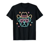 Gafas de Sol con Cara de Bulldog Vaquero Divertido Perro gráfico Occidental Camiseta