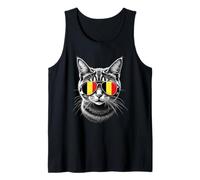 Gafas de Sol con Cara de Gato de Bélgica Bandera de Bélgica Camiseta sin Mangas