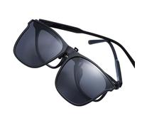 Gafas de sol con clip para gafas, gafas de sol polarizadas abatibles, protección UV, gafas ligeras con borde para hombres y mujeres, lentes de sol con clip para conducir, viajes, deportes al aire