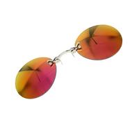 Gafas de sol con clip para hombre, gafas de sol sobre las gafas de hombre - Gafas de sol redondas retro con clip en gafas de sol - Gafas de sol para hombre de moda Gafas de sol ganadas, rojo, Fare