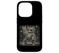 Gafas de sol con diseño de gato, música rock, divertidas, retro, cuernos Carcasa para iPhone 14 Pro