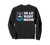 Gafas de Sol con diseño de Gato So Lit Right Meow Funny Retro Kitty Humor Art Sudadera