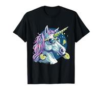 Gafas de sol con diseño de unicornio y verde lima Camiseta