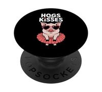 Gafas de Sol con Forma de corazón de Cerdo y Besos PopSockets PopGrip Adhesivo
