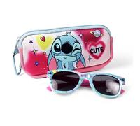 Gafas de sol con funda Stitch infantiles - Gafas de sol con funda Stitch para niños y niñas en verano y paseo diario