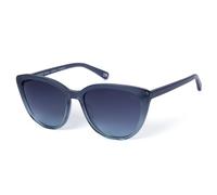 Gafas de sol con montura completa de acetato orgánico en color azul degradado con lentes grises con protección UV, para mujer Botaniq