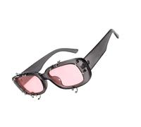 Gafas de sol con remaches y lentes polarizadas, unisex, protección UV400, para amantes de la moda, accesorio de hiphop, uso urbano, para hombres y mujeres