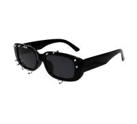 Gafas de sol con remaches y lentes polarizadas, unisex, protección UV400, para amantes de la moda, accesorio de hiphop, uso urbano, para hombres y mujeres