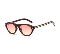 Gafas de sol con tachuelas de ojo de gato, gafas de sol ovaladas retro para hombre, gafas de sol unisex de moda, protección UV400, Polvo doble de azufaifa