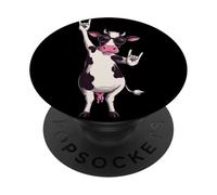 Gafas de Sol Cool Cow Double Rock Signs Punk Mascot Graphic PopSockets PopGrip Adhesivo