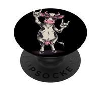 Gafas de Sol Cool Cow Double Rock Signs Punk Mascot Graphic PopSockets PopGrip Adhesivo
