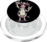 Gafas de Sol Cool Cow Double Rock Signs Punk Mascot Graphic PopSockets PopGrip para MagSafe
