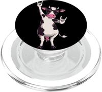 Gafas de Sol Cool Cow Double Rock Signs Punk Mascot Graphic PopSockets PopGrip para MagSafe