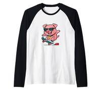 Gafas de Sol Cool Pig Skateboard Retro Camiseta Manga Raglan