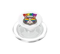 Gafas de Sol Cool Rainbow Cat Purride Retro Pride PopSockets PopGrip para MagSafe