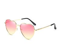 Gafas de Sol Corazón para Mujer Gafas de Sol Forma Corazón Marco Metal Love Style para Mujer Protección UV400