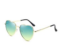 Gafas de Sol Corazón para Mujer Gafas de Sol Forma Corazón Marco Metal Love Style para Mujer Protección UV400