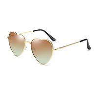 Gafas de Sol Corazón para Mujer Gafas de Sol Forma Corazón Marco Metal Love Style para Mujer Protección UV400