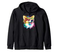 Gafas de sol Corgi coloridas y lindas Corgi American Corgi Corgies Sudadera con Capucha