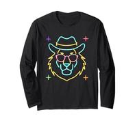 Gafas de Sol Cowboy Lion Face Funny Western Graphic Pink Cool Manga Larga