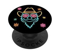 Gafas de Sol Cowboy Yak Face Winter Western Graphic Pink Cool PopSockets PopGrip Adhesivo