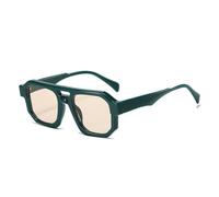Gafas de sol cuadradas de doble puente para mujer, lentes de sol degradados, marco de lente transparente, retro, punk, UV400 2026