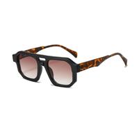Gafas de sol cuadradas de doble puente para mujer, lentes de sol degradados, marco de lente transparente, retro, punk, UV400 2026