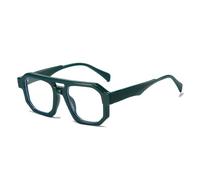 Gafas de sol cuadradas de doble puente para mujer, lentes de sol degradados, marco de lente transparente, retro, punk, UV400 2026