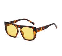 Gafas de sol cuadradas de moda para mujer, estilo retro, en tonos amarillos y azules, con protección UV400 para hombre, ideales para ir de compras, viajar, ir a la playa, ir de fiesta o andar en bici