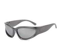 Gafas de sol cuadradas de moda para mujer, estilo retro punk, con protección UV400, ideales para ir de compras, viajar, ir a la playa, ir de fiesta o andar en bicicleta, con espejo plateado, talla ún