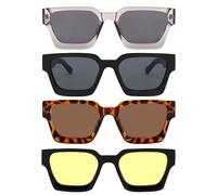 Gafas de sol cuadradas para mujer, gafas de protección UV de, ergonómicas UV 400 modelos cuadrados, gafas de sol para vacaciones, conducción, festival, al aire libre, la coordinación perfecta con