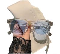 Gafas de sol cuadradas para mujer, protección UV400, lentes de resina de moda, marco negro, para conducir, viajar, pescar, deportes al aire libre, accesorios de moda de ajuste ergonómico (F)