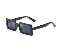 Gafas de sol cuadradas pequeñas para hombres y mujeres, rectangulares, modernas, retro, protección solar (copos de té de flor de frijol), gris, Talla única