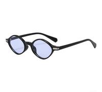 Gafas de sol cuadradas pequeñas para mujer, protección UV400, marco de policarbonato ligero con bisagras de metal para viajes, fiestas, uso diario, color negro (E)