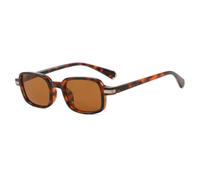 Gafas de sol cuadradas sencillas de estilo retro, unisex, con montura pequeña y diseño moderno. Estilo unisex. Diseño con efecto uñas de arroz. Parasol para mujer, ideal para actividades al aire
