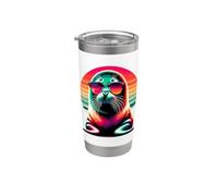 Gafas De Sol De Arte Pop Coloridas Amante De Las Focas Bebé Vaso térmico de acero inoxidable de doble pared
